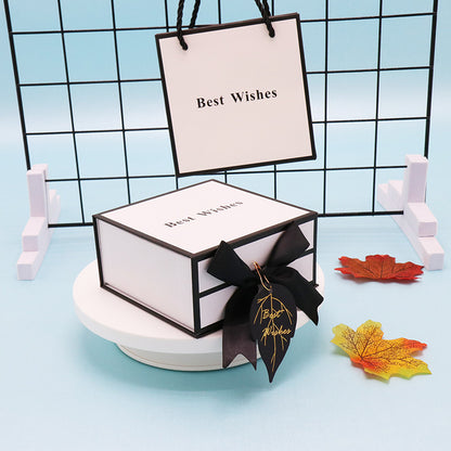 Flag Village Clamshell Gift Box Lipstick Cosmetics White Packaging Box Square Gift Box
