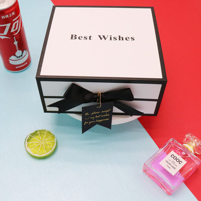 Flag Village Clamshell Gift Box Lipstick Cosmetics White Packaging Box Square Gift Box
