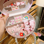 Flag Village Headdress Hair Clip Princess Girl Baby Jewelry Set Gift Box