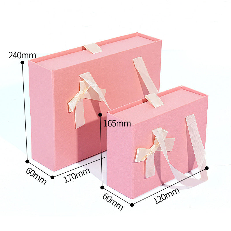 Flag Village Gift Box Knot Wedding Box With Hand Gift Portable Drawer Gift Box Custom Gift Box