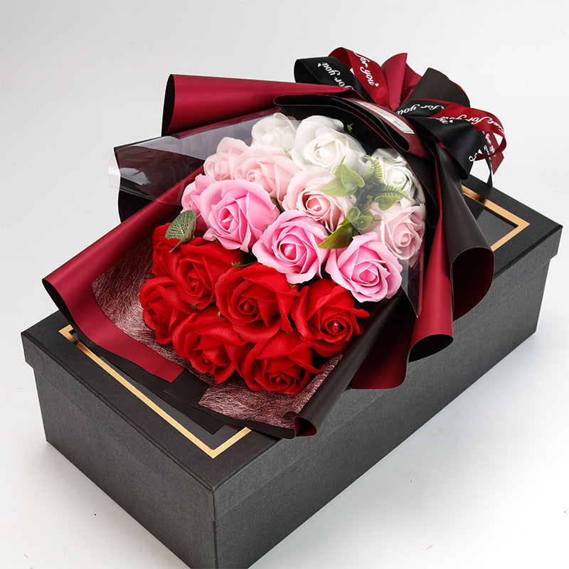 Flag Village Mother's Day Gift 18 Rose Soap Bouquet Gift Box