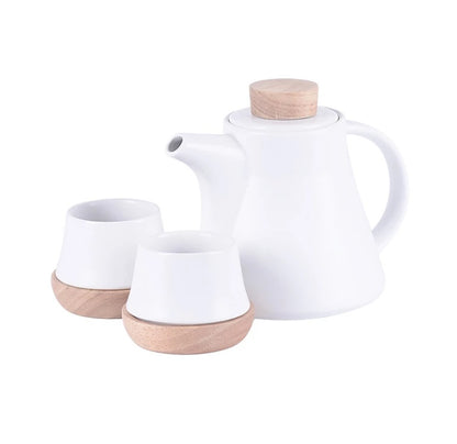 Flag Village Ceramic One Pot Four Cup Flower Tea Set Gift Box