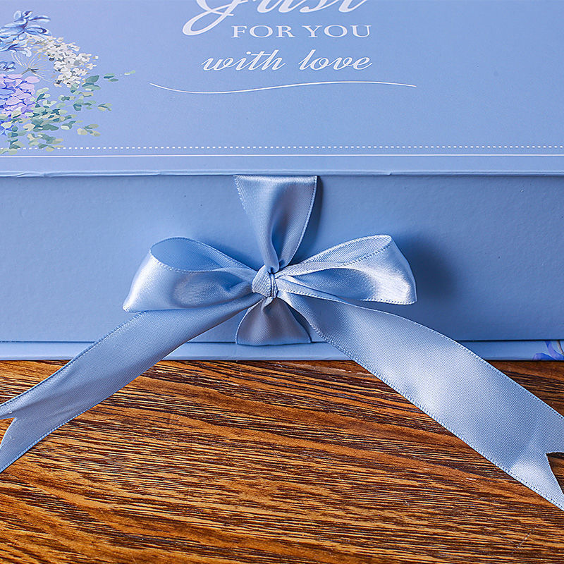 Flag Village Rectangular Clamshell Gift Box Korean Gift Box  Blue Gift Box Christmas Box