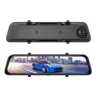 Flag Village Auto Tools Streaming Media Car DVR Loop Recording Front And Rear Lens 1080P2K 12 Inch LCD Display Black Night Vision Full Touch Screen