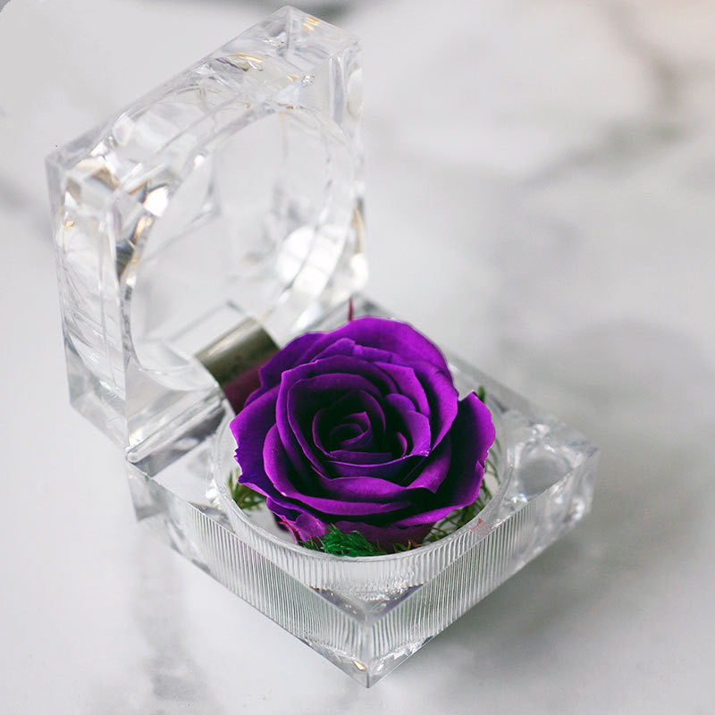Flag Village Crystal Acrylic Rose Eternal Flower Gift Box Confession Valentine's Day Gift