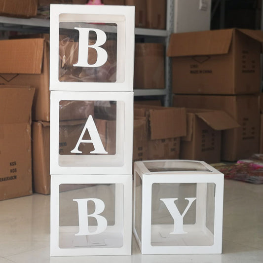 Flag Village Birthday Party Letter Gift Box Transparent Balloon Box