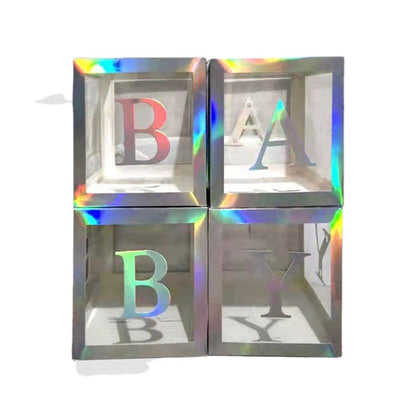 Flag Village Birthday Party Letter Gift Box Transparent Balloon Box