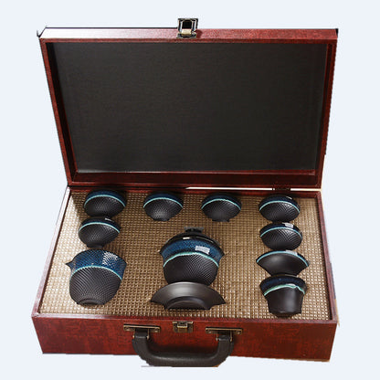 Flag Village Jumping Sword Tianmu Jun Kiln Jianzhan Tea Set Gift Box