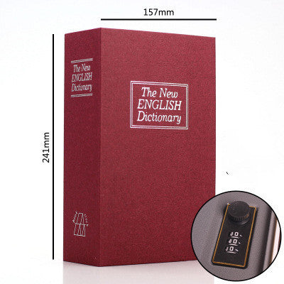 Flag Village Student Gift Dictionary Mini Safe Box Book Hidden Secret Key Lock Coin Bank Card Jewellery Private Diary Storage Password Locker
