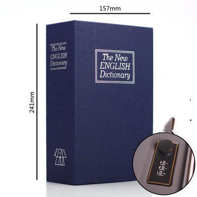 Flag Village Student Gift Dictionary Mini Safe Box Book Hidden Secret Key Lock Coin Bank Card Jewellery Private Diary Storage Password Locker