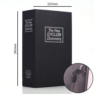 Flag Village Student Gift Dictionary Mini Safe Box Book Hidden Secret Key Lock Coin Bank Card Jewellery Private Diary Storage Password Locker
