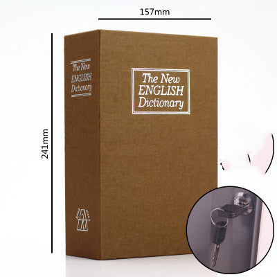 Flag Village Student Gift Dictionary Mini Safe Box Book Hidden Secret Key Lock Coin Bank Card Jewellery Private Diary Storage Password Locker