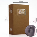 Flag Village Student Gift Dictionary Mini Safe Box Book Hidden Secret Key Lock Coin Bank Card Jewellery Private Diary Storage Password Locker