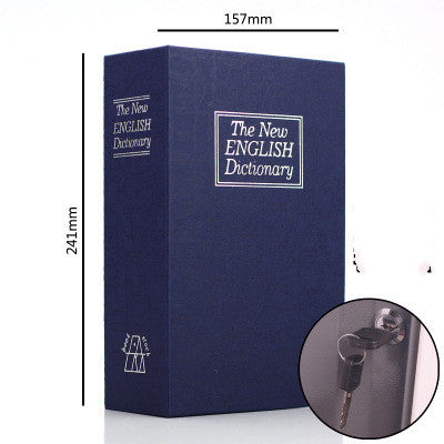 Flag Village Student Gift Dictionary Mini Safe Box Book Hidden Secret Key Lock Coin Bank Card Jewellery Private Diary Storage Password Locker