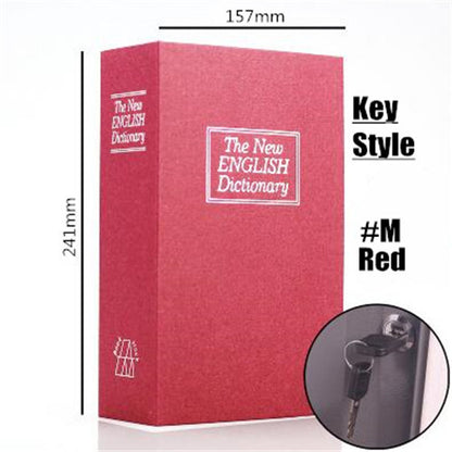 Flag Village Student Gift Dictionary Mini Safe Box Book Hidden Secret Key Lock Coin Bank Card Jewellery Private Diary Storage Password Locker