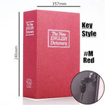 Flag Village Student Gift Dictionary Mini Safe Box Book Hidden Secret Key Lock Coin Bank Card Jewellery Private Diary Storage Password Locker