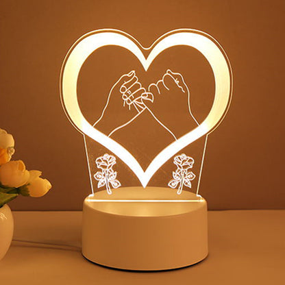 Flag Village 3D Lamp Acrylic USB LED Night Lights Neon Sign Lamp Xmas Home Decorations For Room Decor Valentines Day Gifts