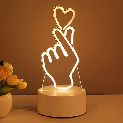 Flag Village 3D Lamp Acrylic USB LED Night Lights Neon Sign Lamp Xmas Home Decorations For Room Decor Valentines Day Gifts