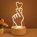 Flag Village 3D Lamp Acrylic USB LED Night Lights Neon Sign Lamp Xmas Home Decorations For Room Decor Valentines Day Gifts