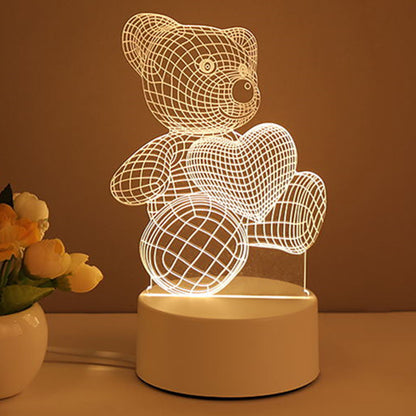 Flag Village 3D Lamp Acrylic USB LED Night Lights Neon Sign Lamp Xmas Home Decorations For Room Decor Valentines Day Gifts