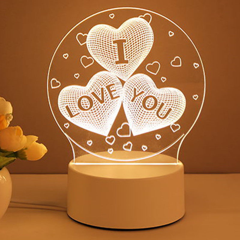 Flag Village 3D Lamp Acrylic USB LED Night Lights Neon Sign Lamp Xmas Home Decorations For Room Decor Valentines Day Gifts