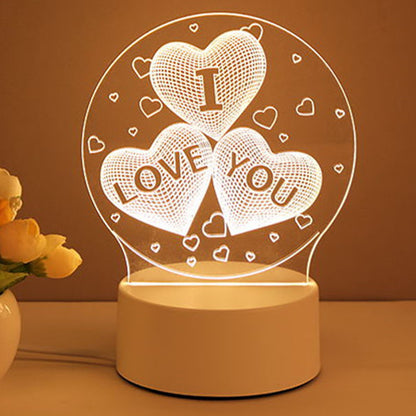 Flag Village 3D Lamp Acrylic USB LED Night Lights Neon Sign Lamp Xmas Home Decorations For Room Decor Valentines Day Gifts