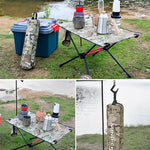 Flag Village Outdoor Folding Table Camping Table Mesh BBQ Picnic Table