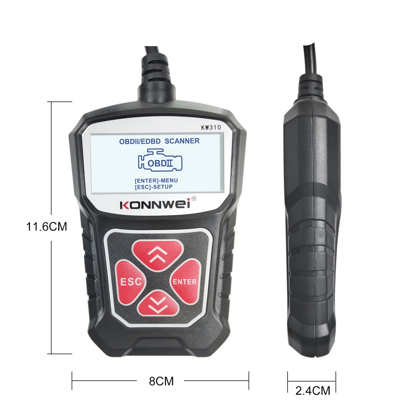 Flag Village Auto Tools KW310 Car Diagnostic Scanner Scanner Barcode Reader Tool
