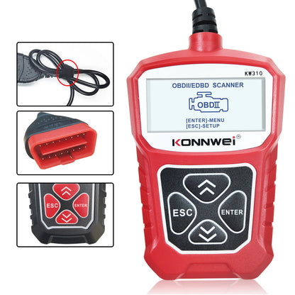 Flag Village Auto Tools KW310 Car Diagnostic Scanner Scanner Barcode Reader Tool