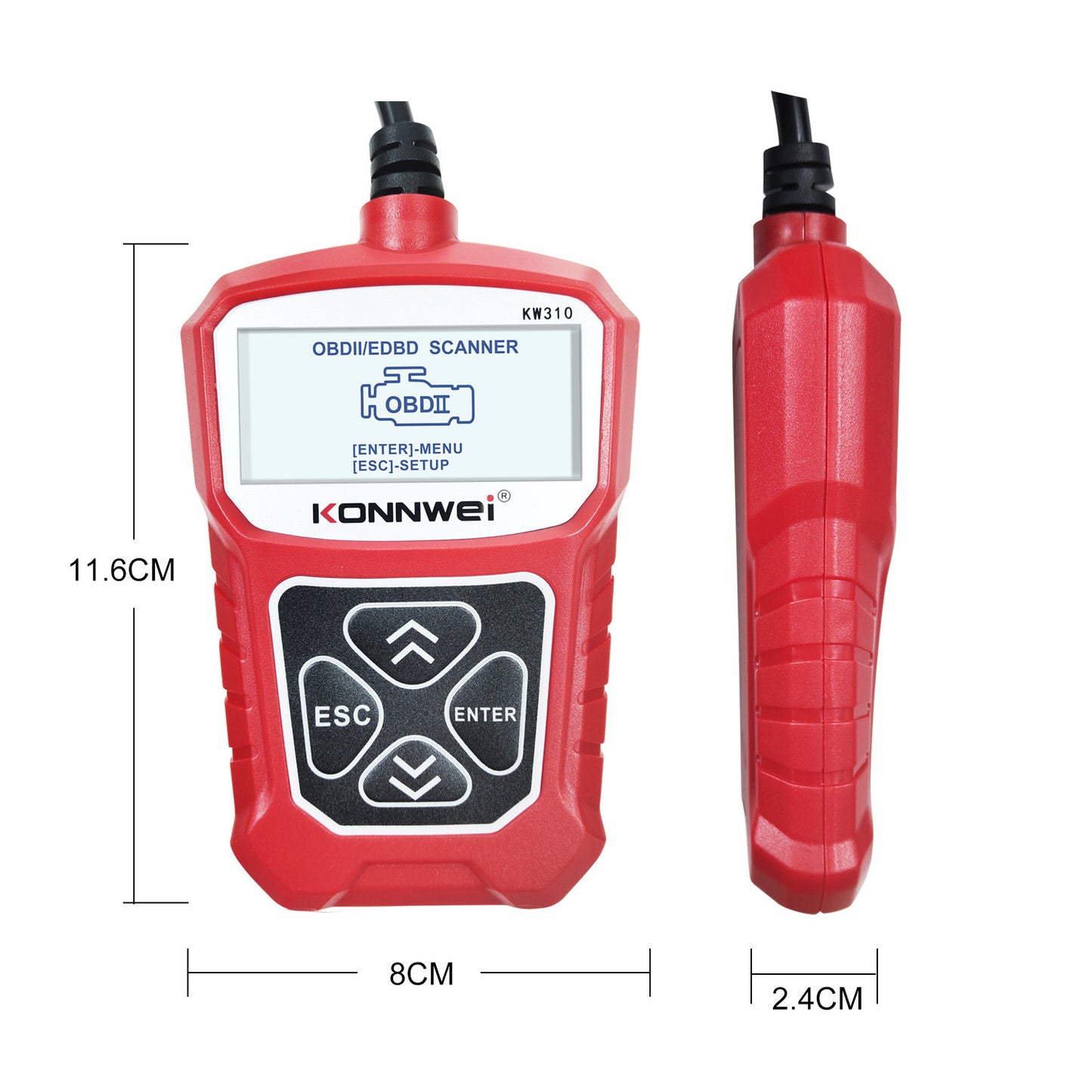 Flag Village Auto Tools KW310 Car Diagnostic Scanner Scanner Barcode Reader Tool