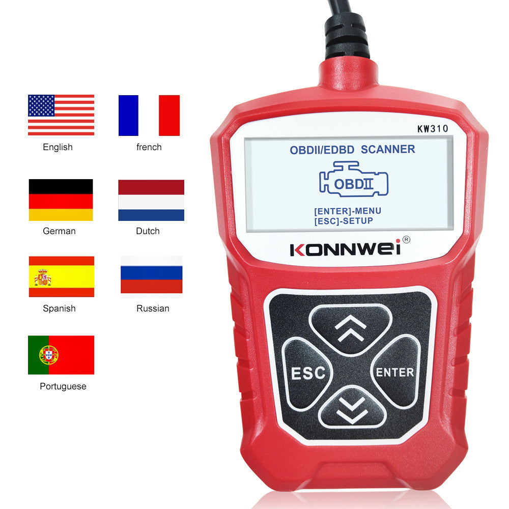 Flag Village Auto Tools KW310 Car Diagnostic Scanner Scanner Barcode Reader Tool
