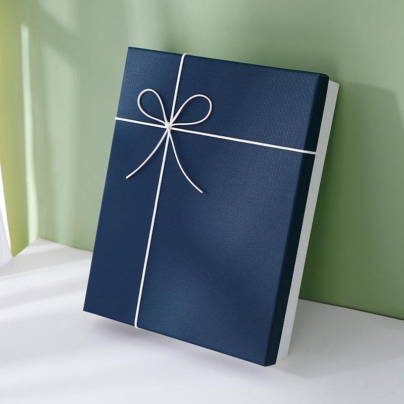 Flag Village Large Gift Box, Empty Box, Simple Blue Packaging Box, Exquisite Birthday Gift Box, Rectangular Gift Box, Custom