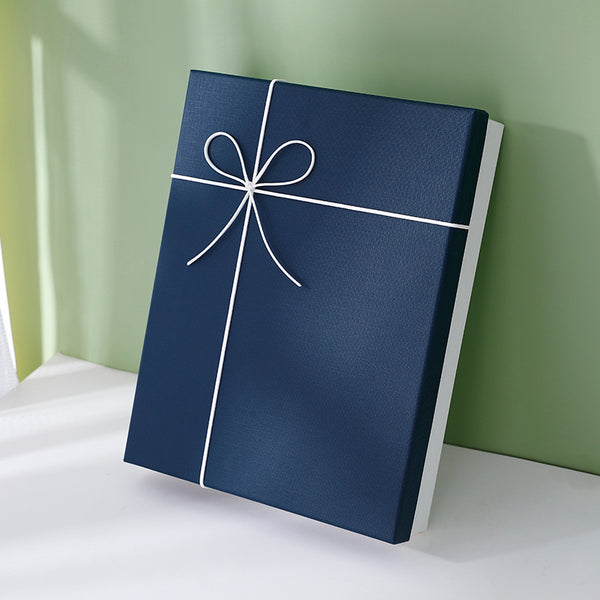 Flag Village Large Gift Box, Empty Box, Simple Blue Packaging Box, Exquisite Birthday Gift Box, Rectangular Gift Box, Custom