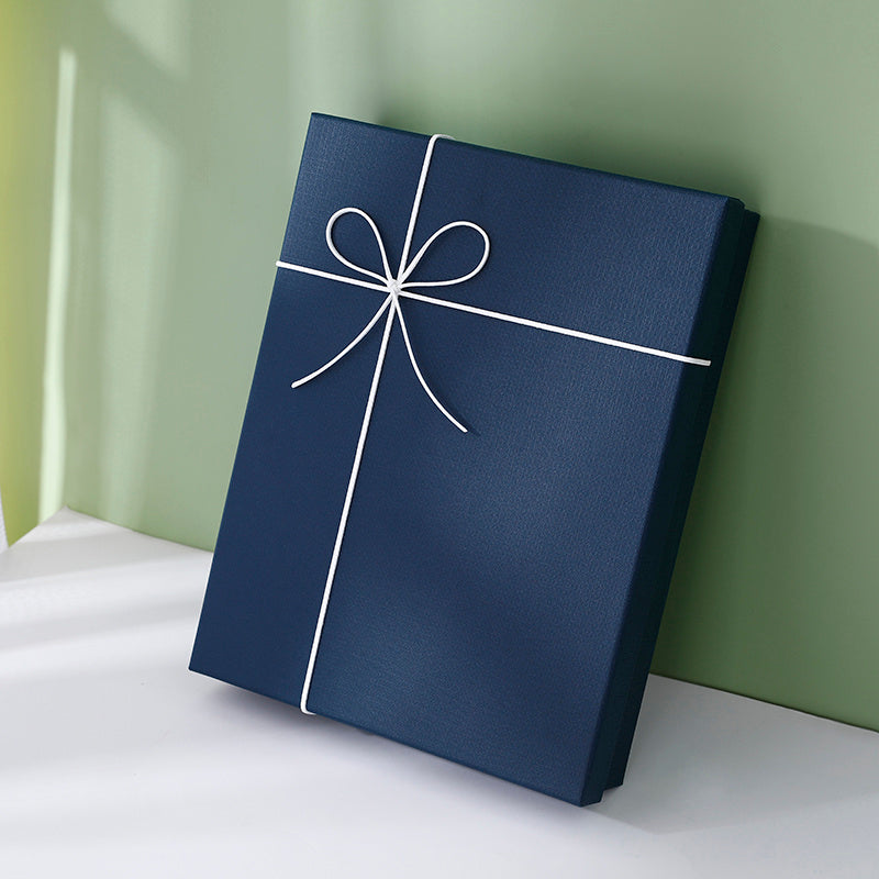 Flag Village Large Gift Box, Empty Box, Simple Blue Packaging Box, Exquisite Birthday Gift Box, Rectangular Gift Box, Custom