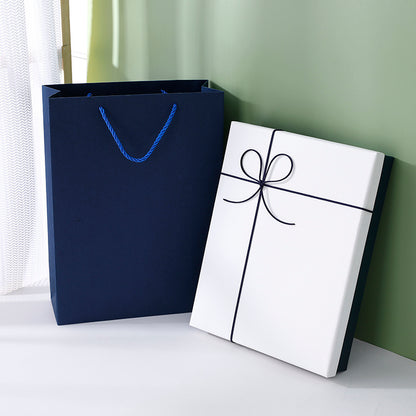 Flag Village Large Gift Box, Empty Box, Simple Blue Packaging Box, Exquisite Birthday Gift Box, Rectangular Gift Box, Custom