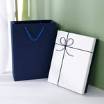 Flag Village Large Gift Box, Empty Box, Simple Blue Packaging Box, Exquisite Birthday Gift Box, Rectangular Gift Box, Custom