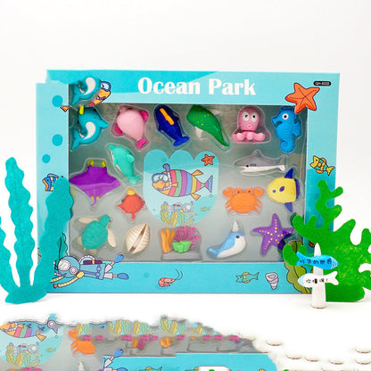 Flag Village Qihao 8220 Eraser Combination Set Gift Box Of Graduation Stationery Prizes For Kindergarten And Elementary School Students