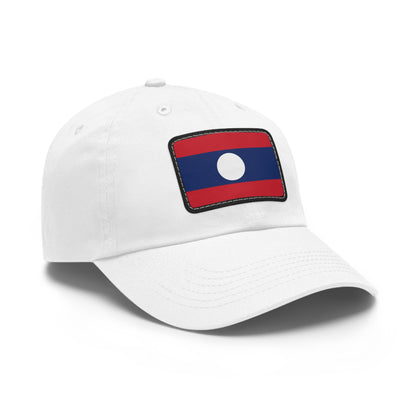 Flag Village Laos Flag Hat Cap with Leather Patch