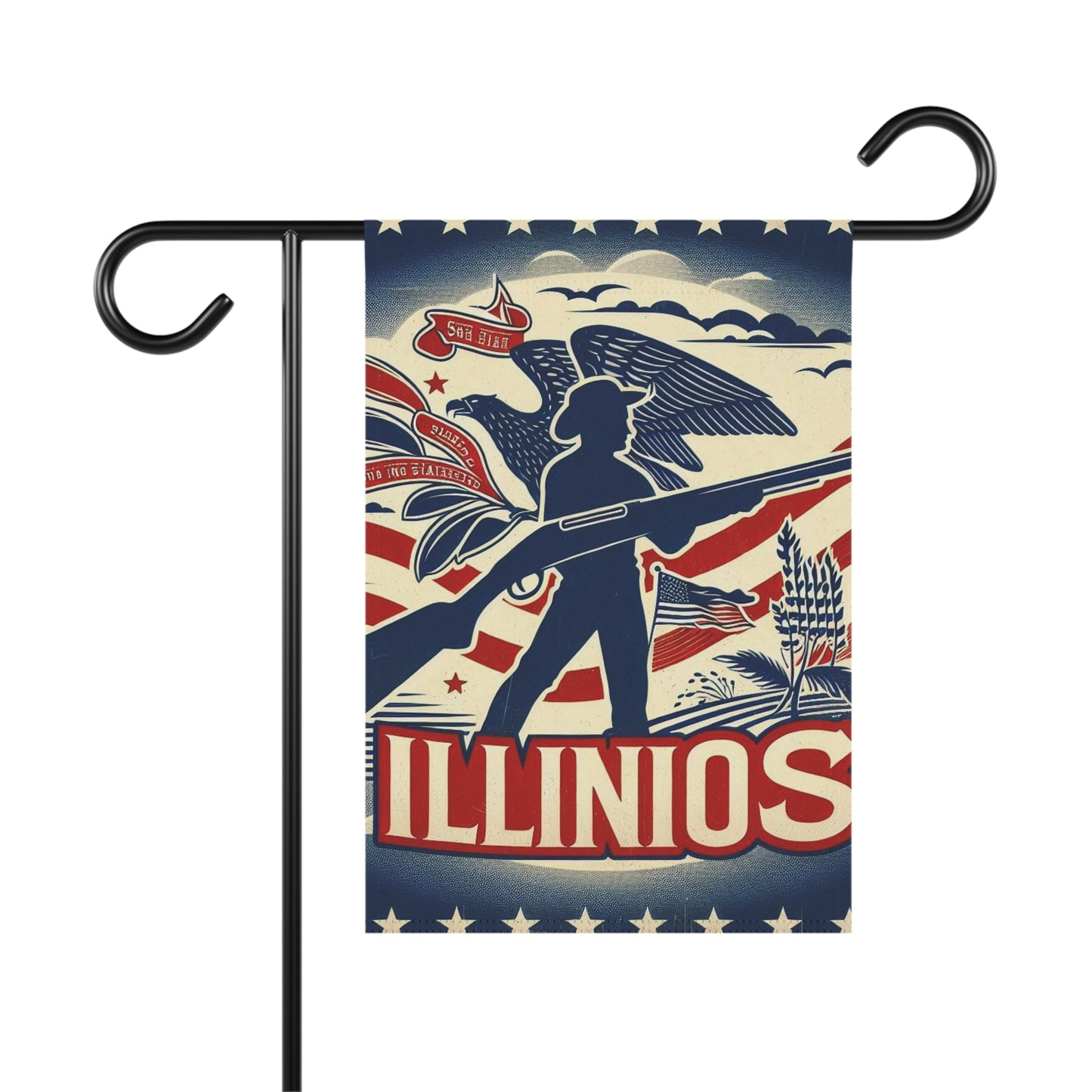 Flag Village Illinois State Flag Sporting Garden & House Banner IL0003
