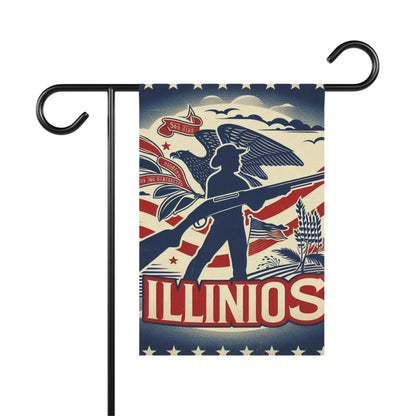 Flag Village Illinois State Flag Sporting Garden & House Banner IL0003