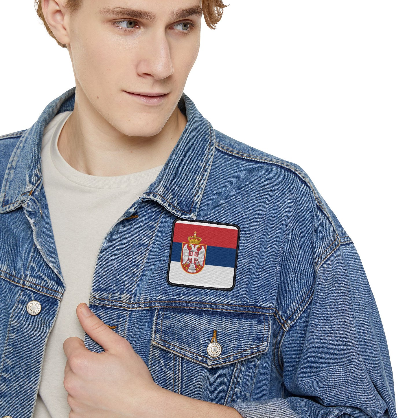 Flag Village Serbia Flag Embroidery Iron-On Patches