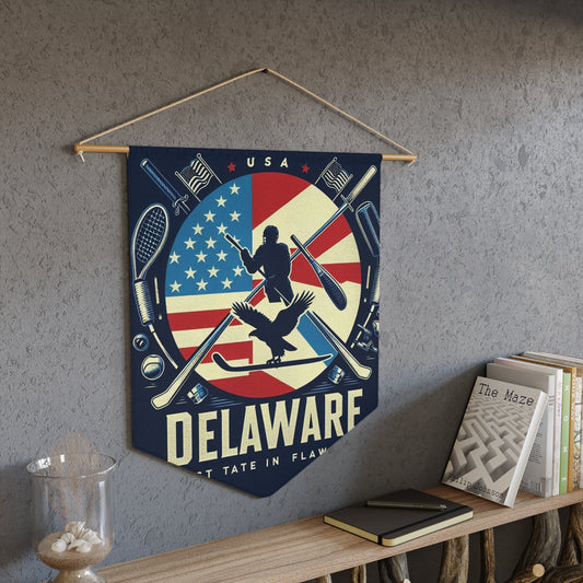Flag Village Delaware State Flag Pennant Sporting Home Wall decoration DE0002