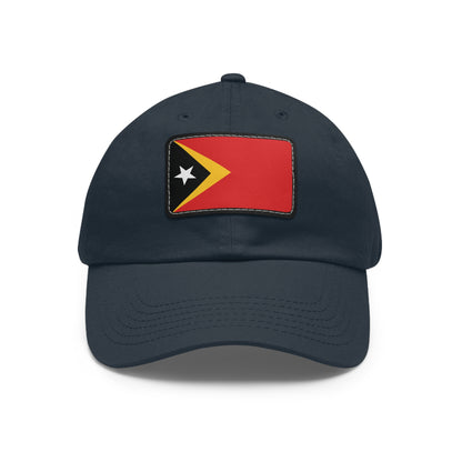 Flag Village Timor(East Timor) Flag Hat Cap with Leather Patch