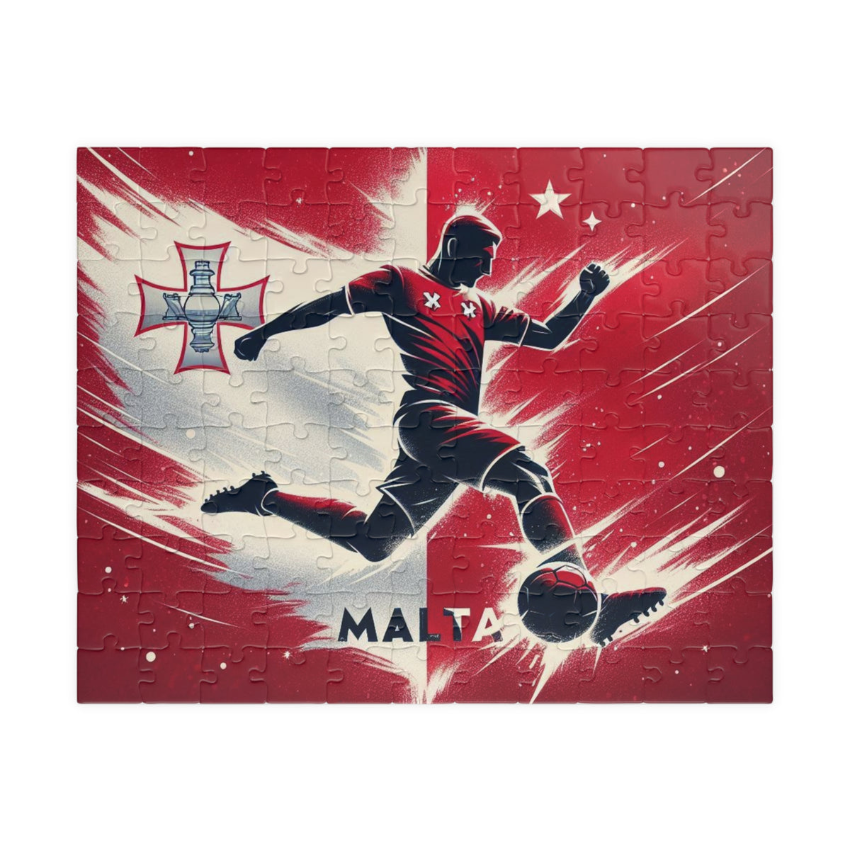 Flag Village Malta Sporting Flag Jigsaw Puzzle