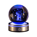 Flag Village Creative 3D Inner Carving Luminous Crystal Ball Colorful Gradient Small Night Lamp Home Decorations Gifts Selection