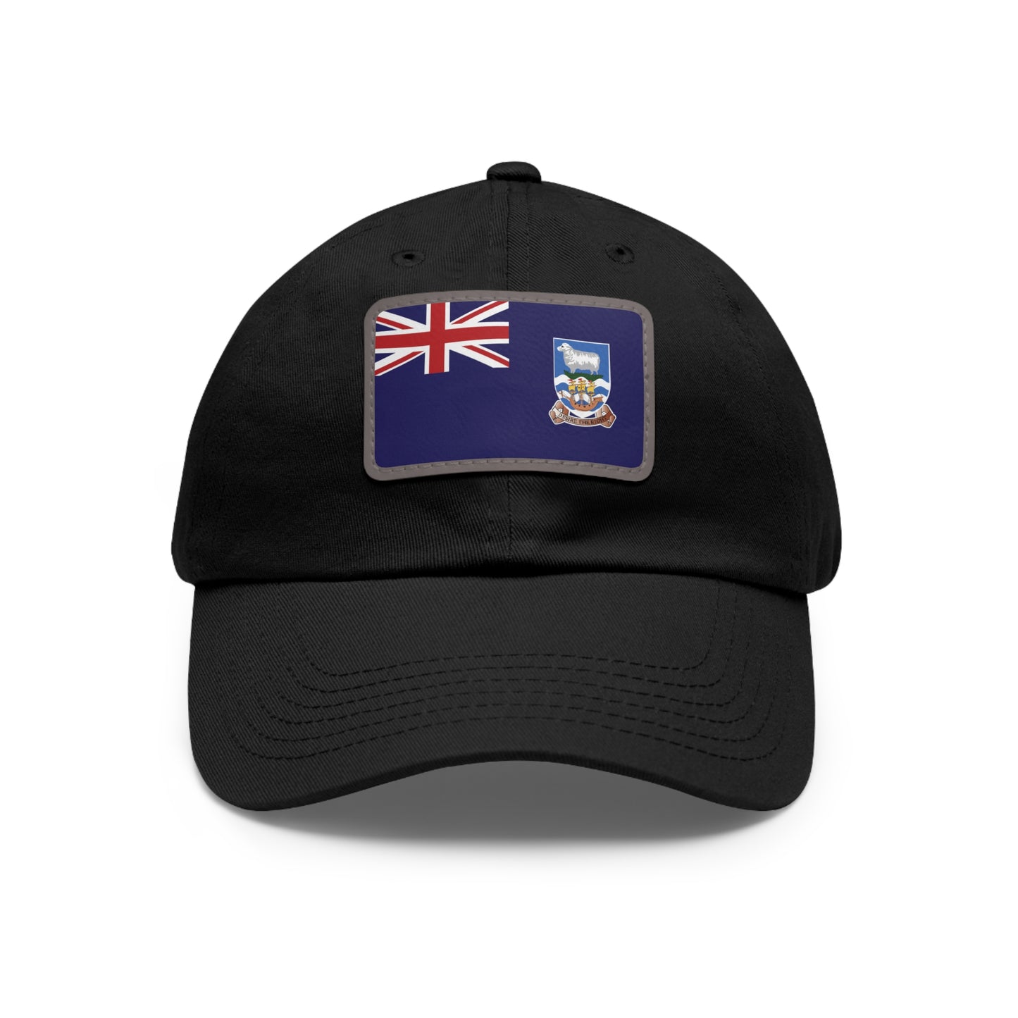 Flag Village Falkland Islands Flag Hat Cap with Leather Patch