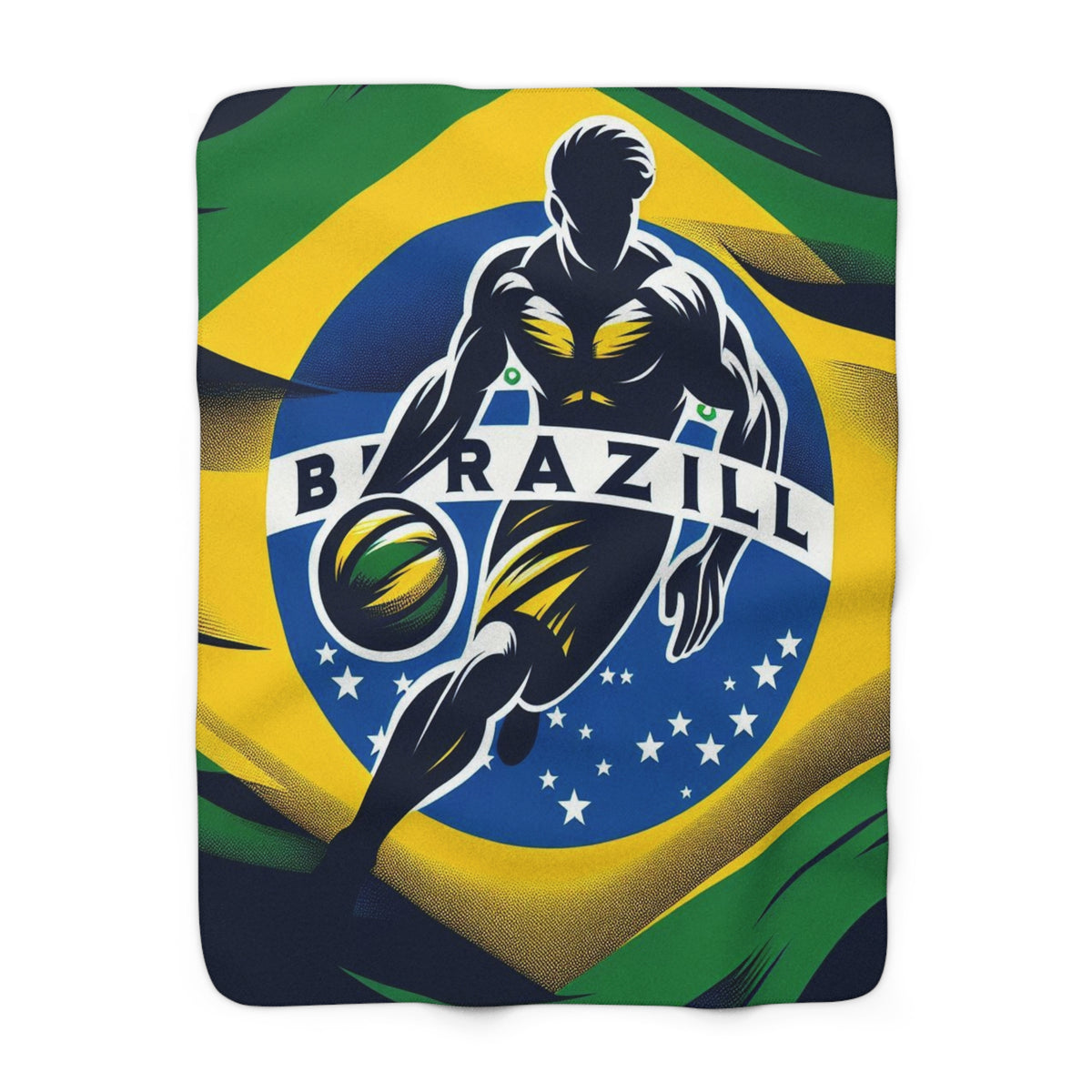 Flag Village Brazil Sporting Flag Sherpa Fleece Blanket