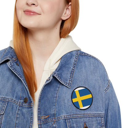 Flag Village Sweden Flag Embroidery Iron-On Patches