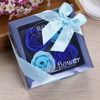 Flag Village 4 Rose Soap Flowers Gift Box For Valentine's Day
