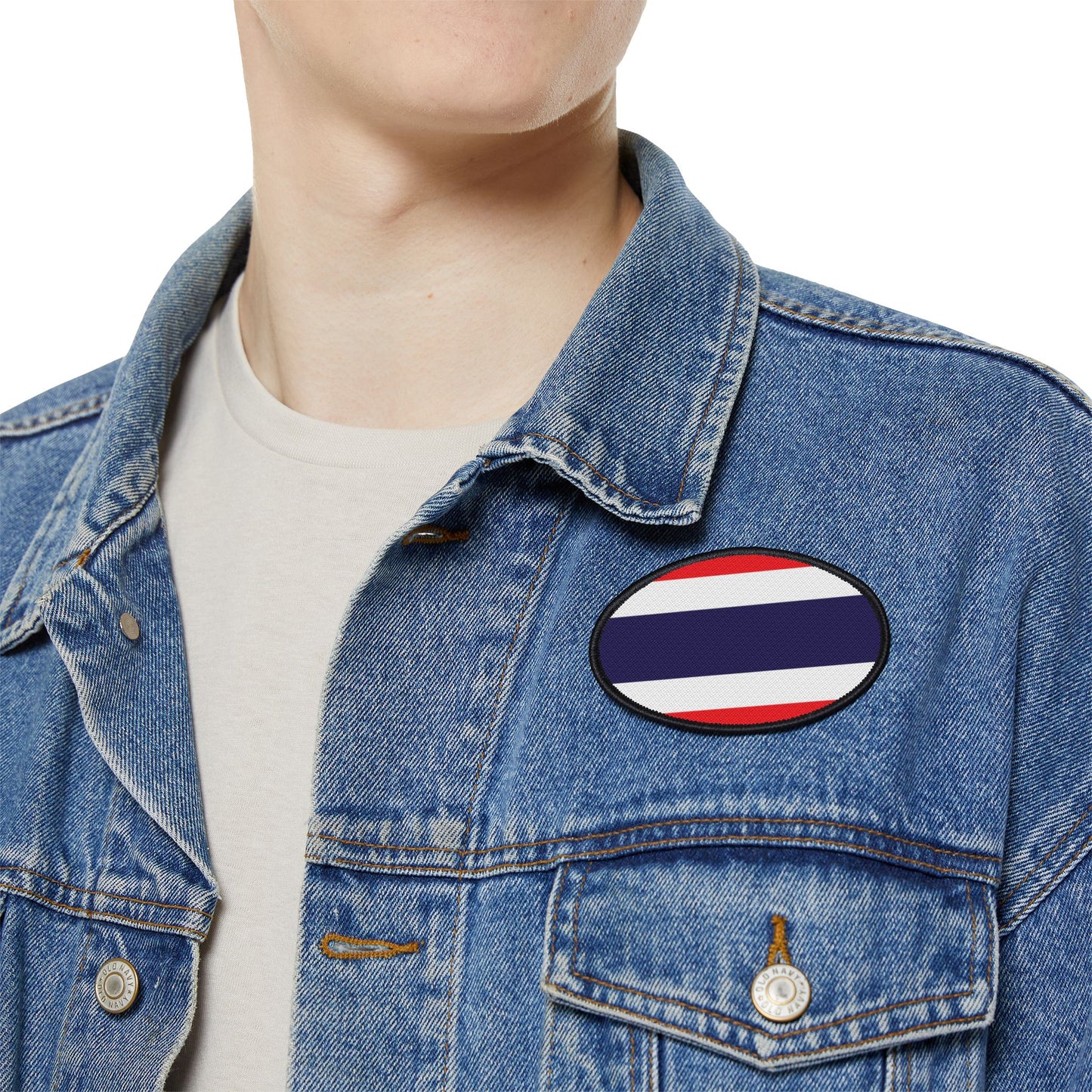 Flag Village Thailand Flag Embroidery Iron-On Patches